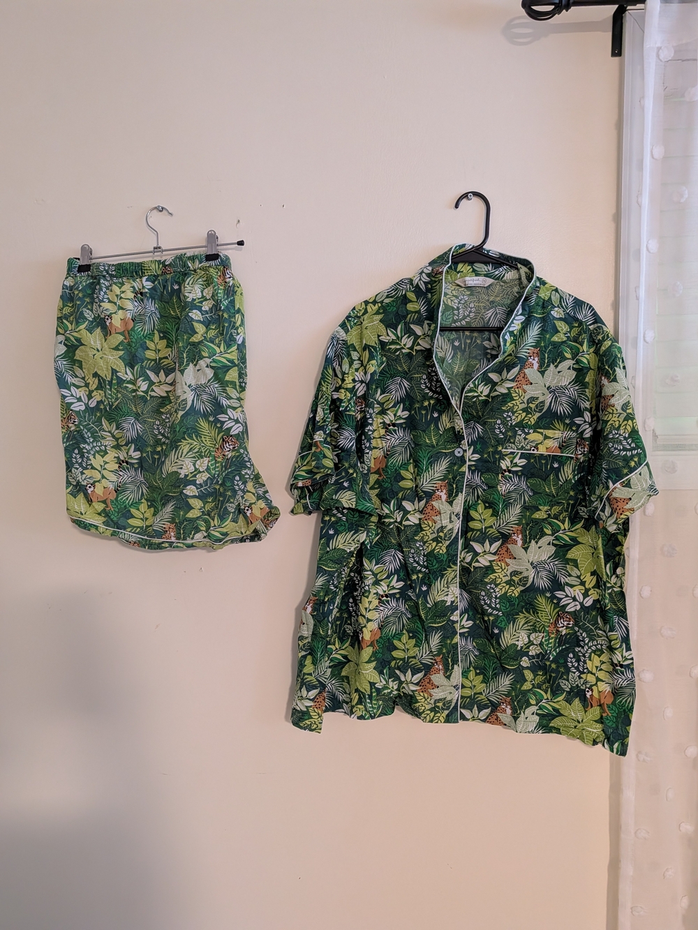 Printfresh Green Tropical Floral Pajama Set